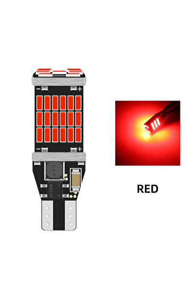 Choice مصباح احتياطي أحمر للسيارة T15 عدد 2 قطعة، لمبات LED 921 912 بـ 45SMD،...