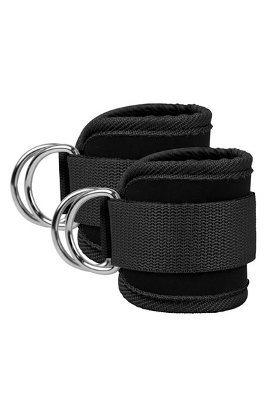 Choice pair black Sales Gym Ankle Strap for Cable Machines Padded Ankle Attac...