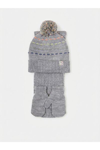 Fonem Fo 5193 Anı 3-Piece Scarf, Beanie, Glove Set