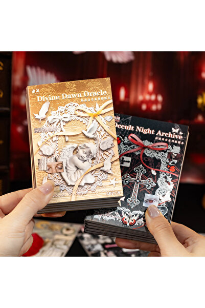Choice كتاب ملصقات AB-40 بتصميم قوطي داكن، 20/40 ورقة، ملصقات كرتونية عتيقة م...