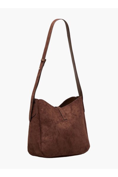 FAV Textured Bucket Bag with Adjustable Strap