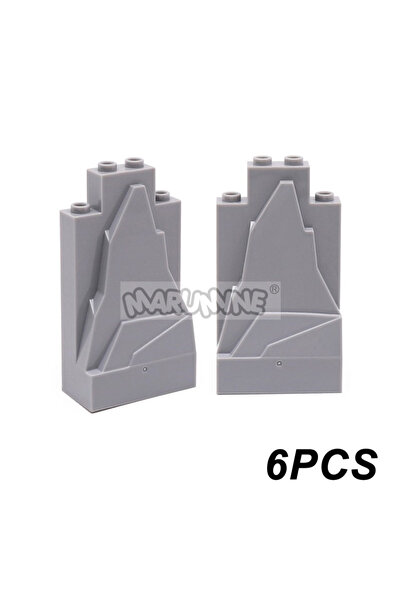 Choice 2x4x6 قطع مكعبات بناء MARUMINE MOC رمادية صخرية، على شكل صخور جبلية وح...
