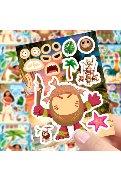 Choice 8pcs 8 Pcs Marine Primitive Life Fun Art Puzzle Stickers Make A Face W...