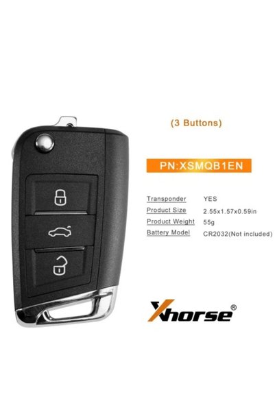 Choice 2025 Xhorse XSMQB1EN Smart Remote Key VW MQB Filp 3 Buttons Proximity ...