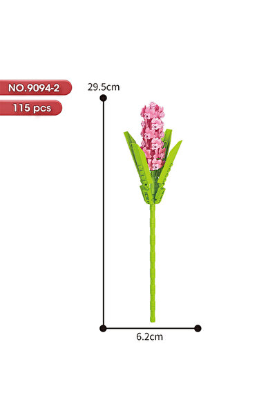 Choice 9094-2 مكعبات بناء على شكل زهور، قطع زهور اصطناعية للديكور المنزلي وتز...