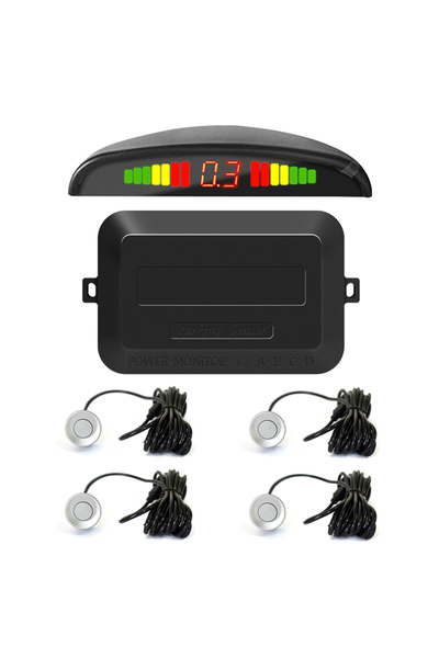 Choice Silver HIPPCRON Car Parking Sensor System Backlight Parktronic Monitor...