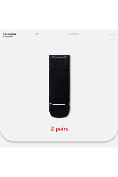 Choice One Size 2 pairs-black 2 Pairs - Athletic Running Socks for Men Mid Cu...