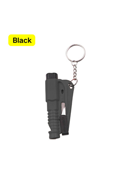 Choice Black Mini Safety Hammer Keychain Car Escape Tool 3 in 1 Emergency Gla...