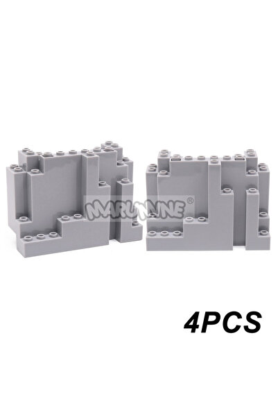 Choice 4x10x6 قطع مكعبات بناء رمادية صخرية MARUMINE MOC على شكل صخور جبلية وح...