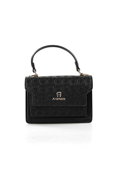 Aigner حقيبة كلاسيكية جديدة بشعار منقوش ومقبض علوي وحزام كتف