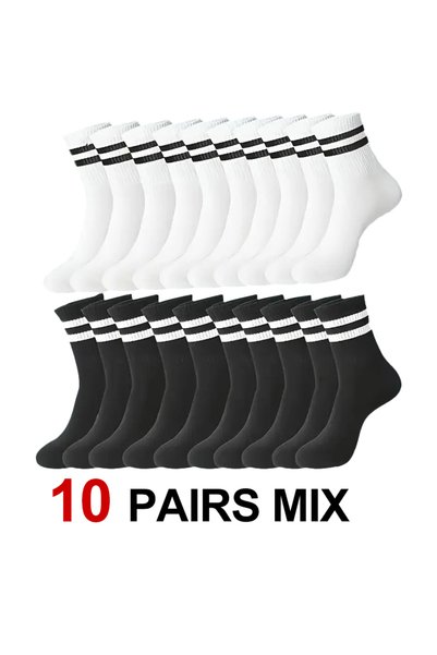 Choice 35-44EU 10 أزواج مختلطة 10/20 زوج من الجوارب ذات اللون الموحد والياقة ...