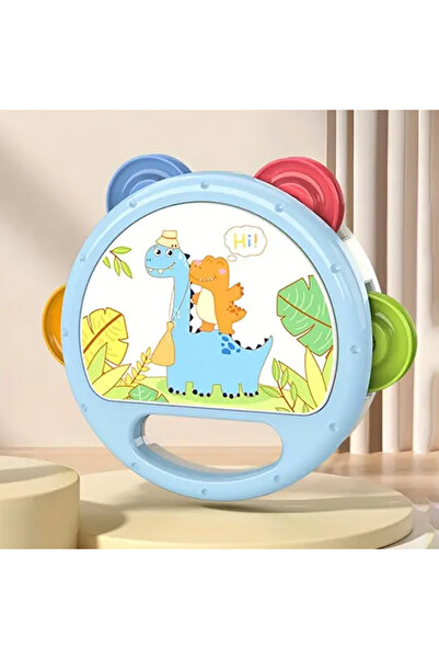 Choice Dinosaur Montessori Musical Instruments Hand Drum Shaking Rattles Infa...
