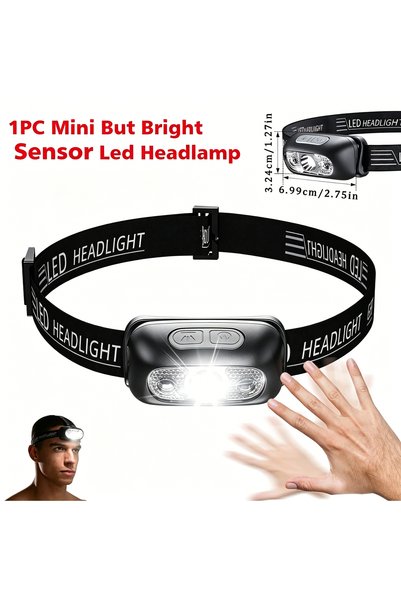 Choice sensor headlamp Powerful LED Headlamp IPX4 Waterproof Emergency Head F...