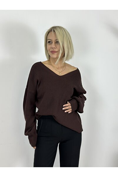 SİSTA MODA 520 Front and Back V-Neck Mercerized Knitwear