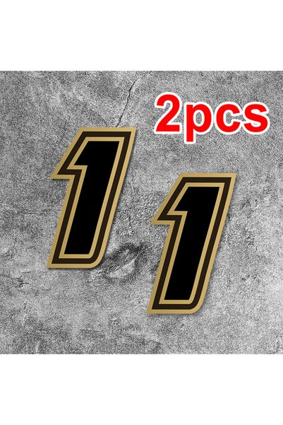 Choice ملصقات دراجات نارية ذهبية مقاومة للماء بارتفاع 5 سم (قطعتان) Gold-N22-...
