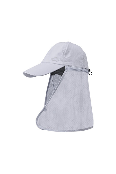 Choice Light Gray Quick-dry Sun Hats for Men Women Detachable Shawl Neck Prot...