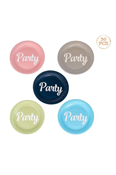 OEM Set Farfurii de Carton 5 Culori Diferite "Party" Ø23cm, 50buc – pentru an...
