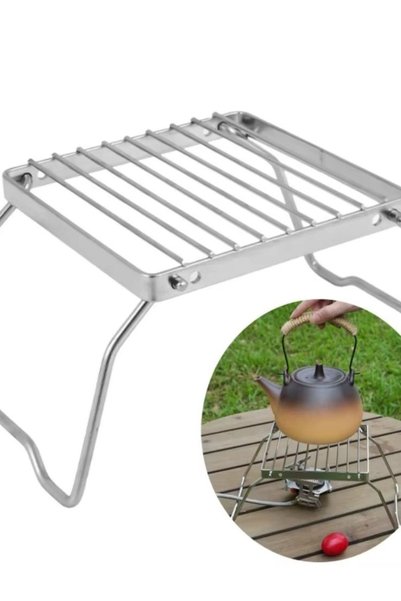 Choice 28x15x12.5cm Outdoor Stainless Steel Stove Holder Camping Portable Fol...
