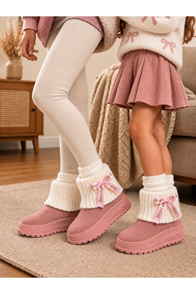 ALTUNTAŞ Knitwear Ankle Detail, Bow Decoration, Season Trend, Thick Sole Wome...