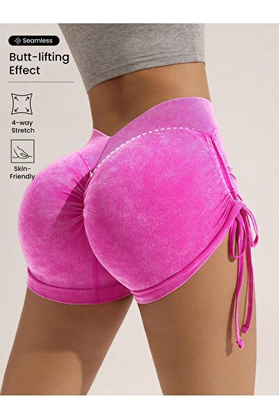 Choice S Rose red Matte craft summer three part pants yoga pants women's draw...