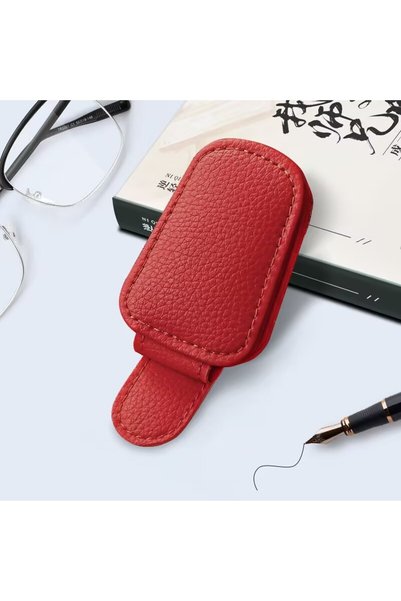 Choice red 1pc Universal Car Sun Visor Glasses Clip, Made Of PVC, Car Glasses...