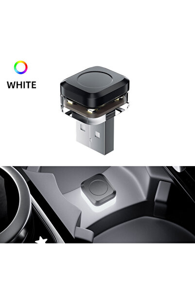 Choice مصباح LED صغير أبيض للسيارة بمنفذ USB، إضاءة داخلية للسيارة، سهل الترك...