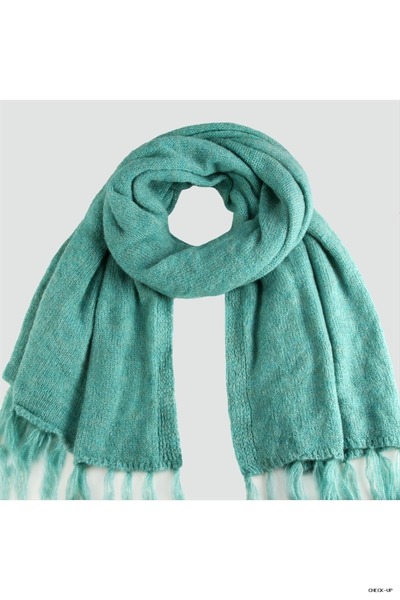 ZERO LAND Svl-Shop Braided Yarn Winter (112756) Shawl Turquoise