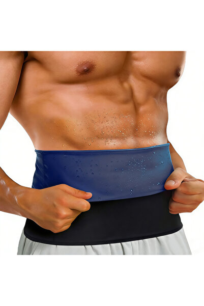 Choice L-XL Blue 1Pcs Waist Cincher Sauna Sweat Belt for Men, Neoprene-Free W...