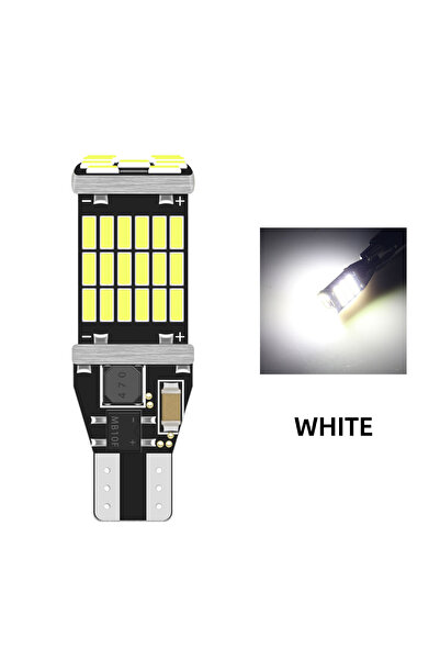 Choice مصباح احتياطي أبيض للسيارة T15 عدد 2 قطعة، لمبات LED 921 912 بـ 45SMD،...