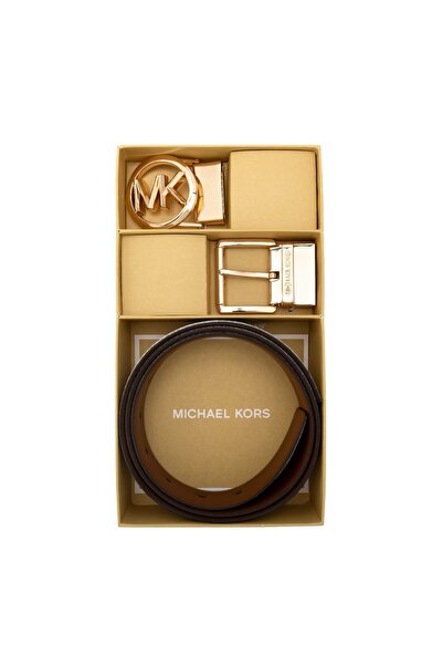 Michael Kors Curea reversibilă cu cataramă cu logo, Vanilie (558732-200) Damă...