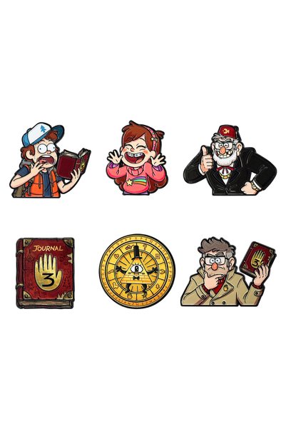 BANDAI 6pcs Brooches 6pcs Journal Eye Brooch Set for Women Man Cartoon Enamel...