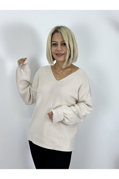 SİSTA MODA 520 Front and Back V-Neck Mercerized Knitwear