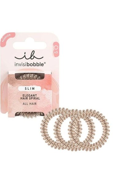 INVISIBOBBLE Λεπτό Κομψό Σπιράλ Μαλλιών - Bronze Me Pretty (3 τεμάχια)
