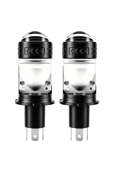 Choice مصباح أمامي LED H4 9003 HB2 أبيض بارد 6000K مع عدسة إسقاط كانبوس فائق ...
