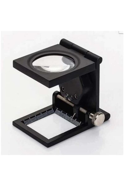 NW NessiWorld 28X28 mm Folding Metal Loop with Counter, 2 Led Lighted Magnify...