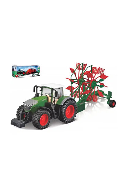 BBURAGO Tractor de jucărie Fendt 1050 Vario cu greblă BB1831665