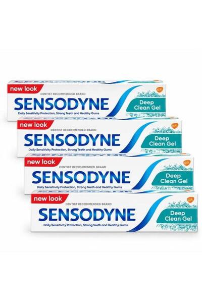 Sensodyne Deep Clean Gel Toothpaste 75ml, Pack of 4