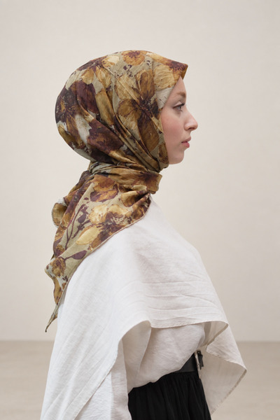 efdal şal eşarp Flore Pattern Viscose Scarf