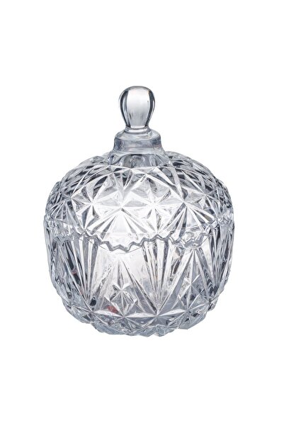 OEM Bomboniera din Sticla Transparenta cu Capac Model Reliefat 280ml – pentru...