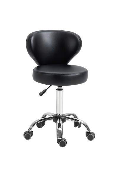 Generic Brand Scaun de salon cu finisaj cu aspect de piele, reglabil pe înălț...