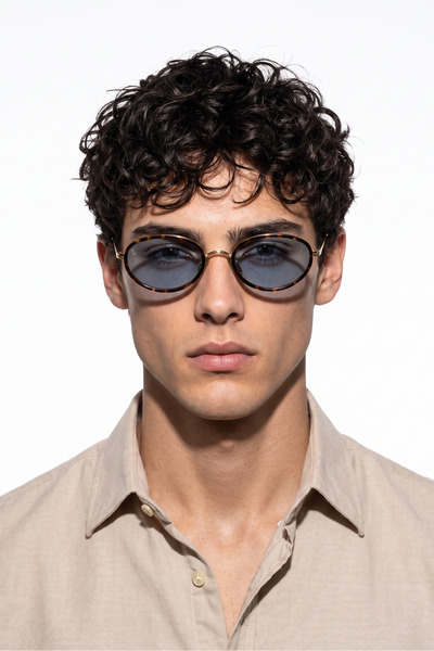 Bilge Karga Naruta Gold Tortoise Blue Men's Photochromic Sunglasses