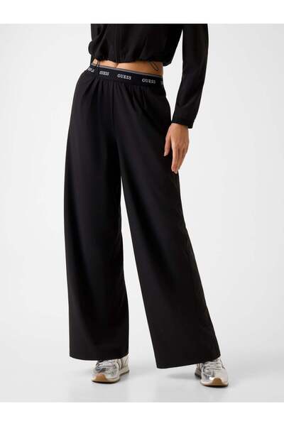 Guess SELENE RELAXED FIT ORTA BEL GENİŞ PAÇA KADIN EŞOFMAN ALTI SİYAH V6GB08W...