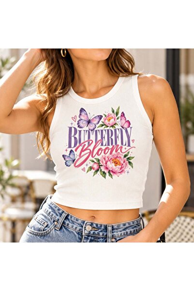 Bk Gift Zero Sleeve Ribbed Crop Blouse - Flexible Lycra Casual Crop-9