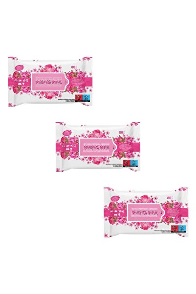 OEM MAMA MIA Șervețele umede pentru mâini și corp - 3x80 bucăți, parfum floral