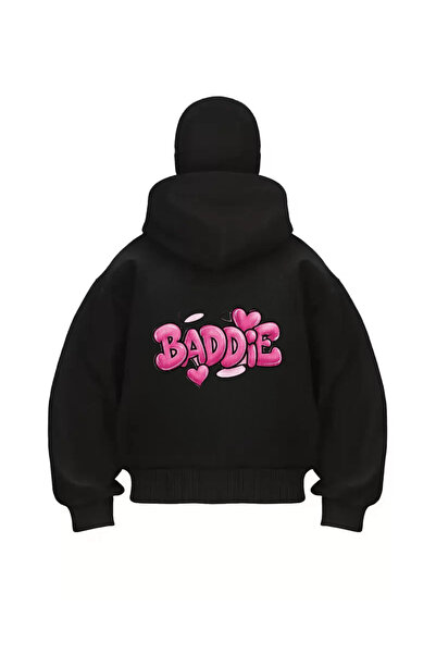 Gofeel سترة كارديجان كبيرة الحجم للجنسين مطبوعة بتصميم Baddie مع قناع للوجه