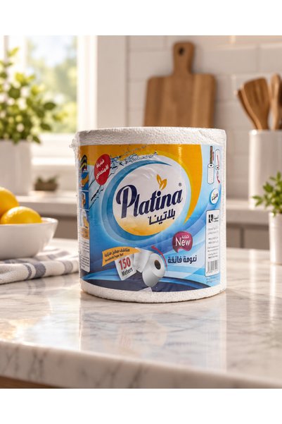Platina لفة مناشف المطبخ 150 متر - قوية وعملية