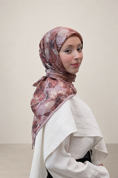 efdal şal eşarp Flore Pattern Viscose Scarf