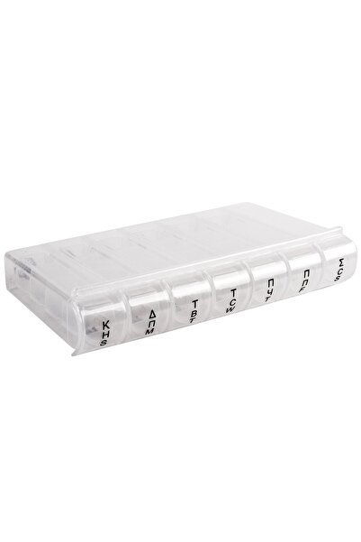 OEM Cutie organizatoare de pastile transparentă 20x11cm cu compartimente