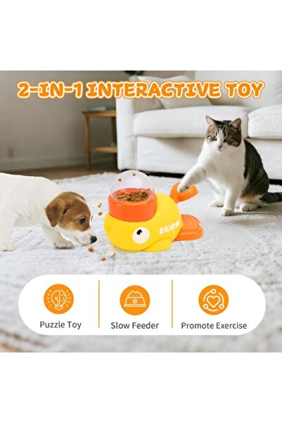 Pedallı İnteraktif Mama ve Ödül Oyuncağı | Kedi Köpek Zeka Oyuncağı