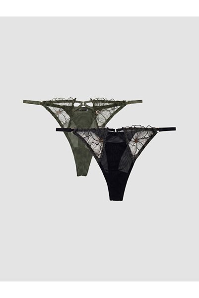 LC Waikiki Dantelli Fantezi Tanga Külot 2'li